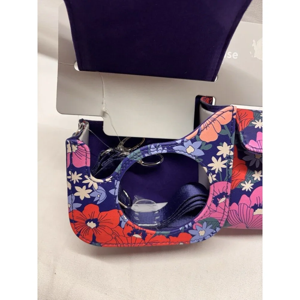 Heyday Floral Instax Mini 12 Camera Case Crossbody Bag w Accessory Pouch